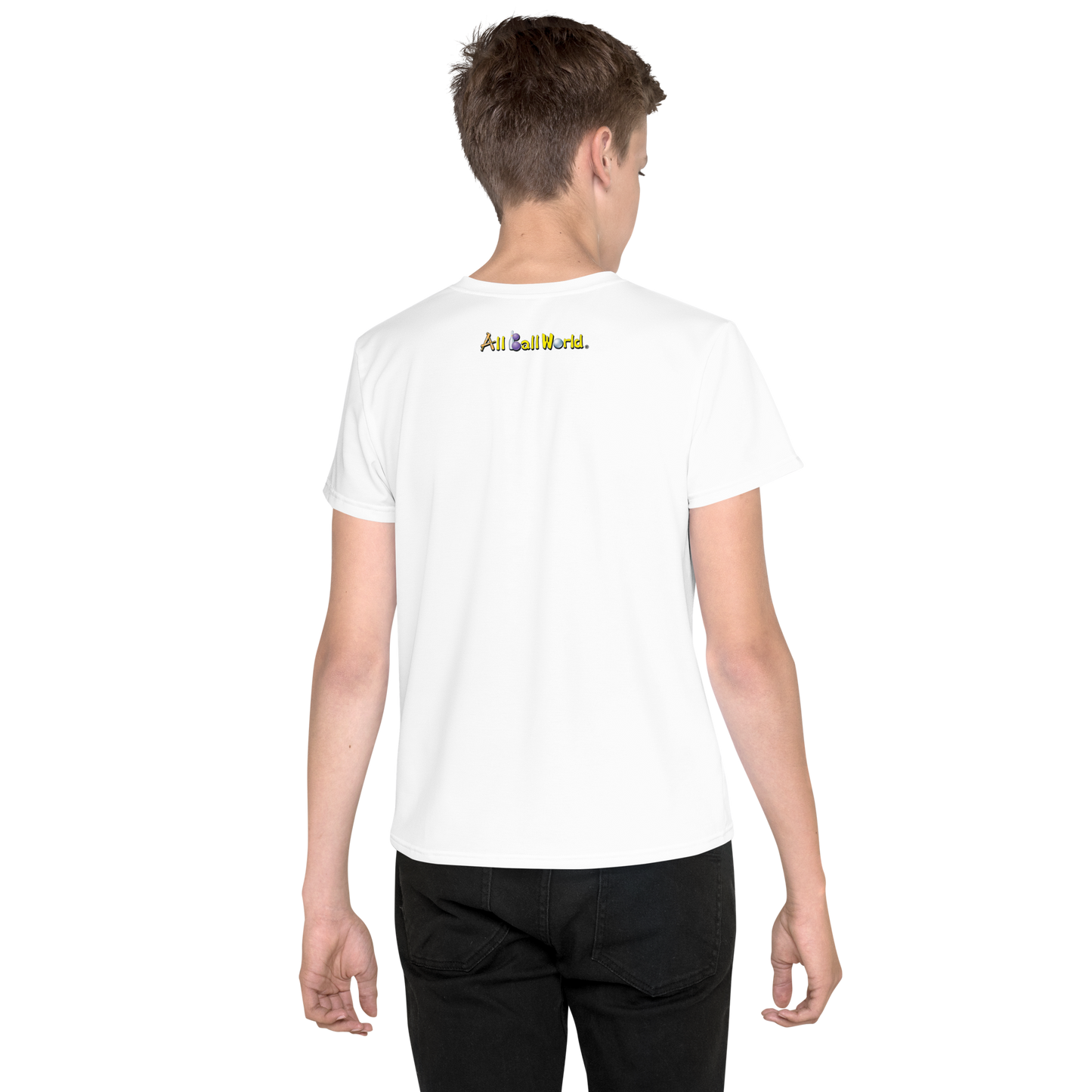 "Elderly Bowling Ball" Crew Neck White Unisex T-Shirt