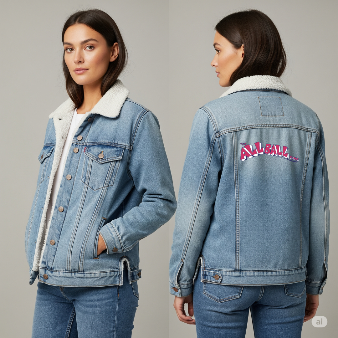 Unisex Sherpa-Lined Denim Jacket