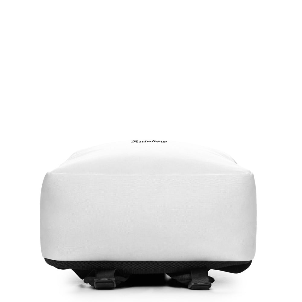 "Rainbow" Water-Resistant White Backpack
