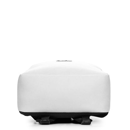"Rainbow" Water-Resistant White Backpack