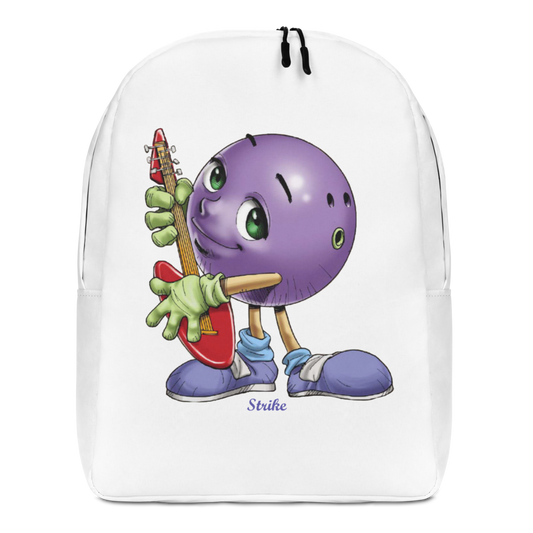 "Strike" Durable Water Resistant White Backpack