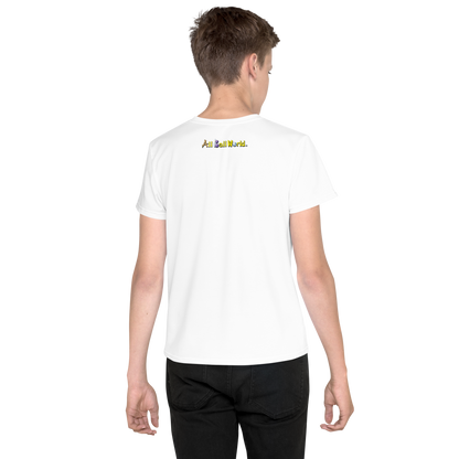 "Elderly Bowling Ball" Crew Neck White Unisex T-Shirt