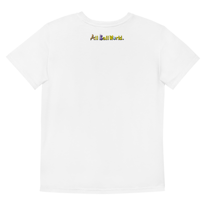 "Elderly Bowling Ball" Crew Neck White Unisex T-Shirt