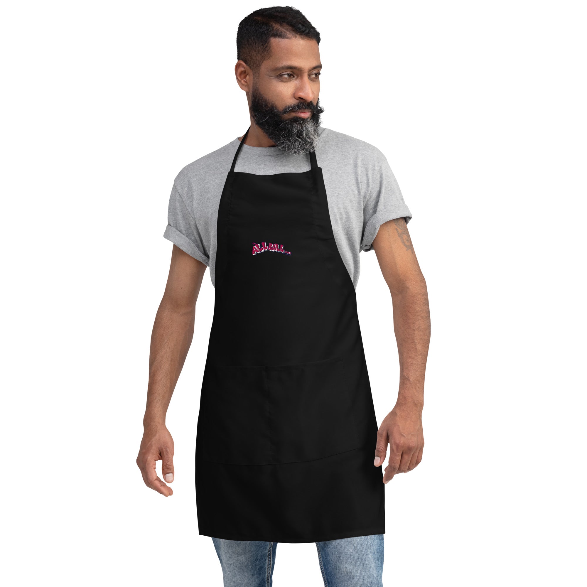 All Ball Band Embroidered Apron – Adjustable Chef Apron with Pockets