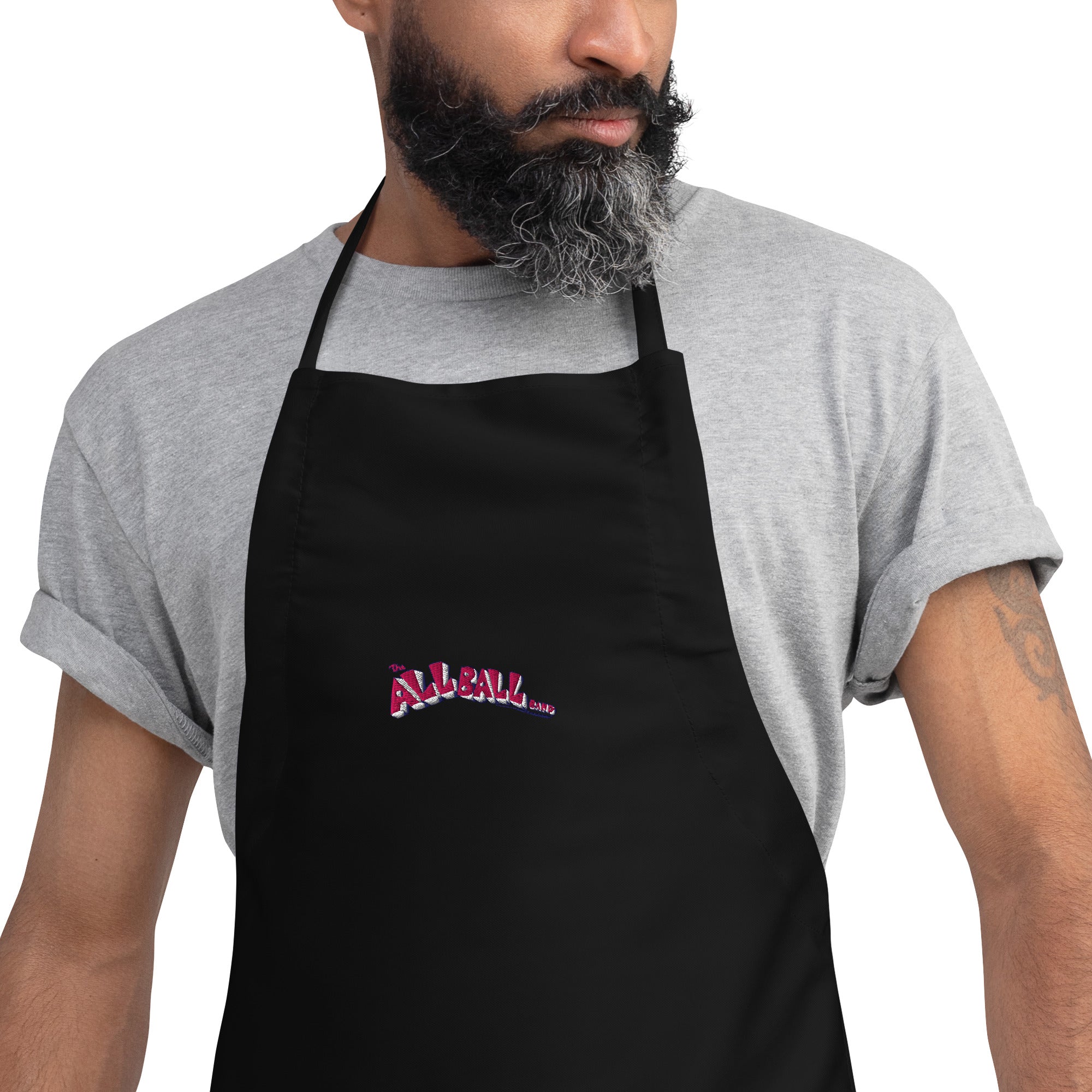 All Ball Band Embroidered Apron – Adjustable Chef Apron with Pockets