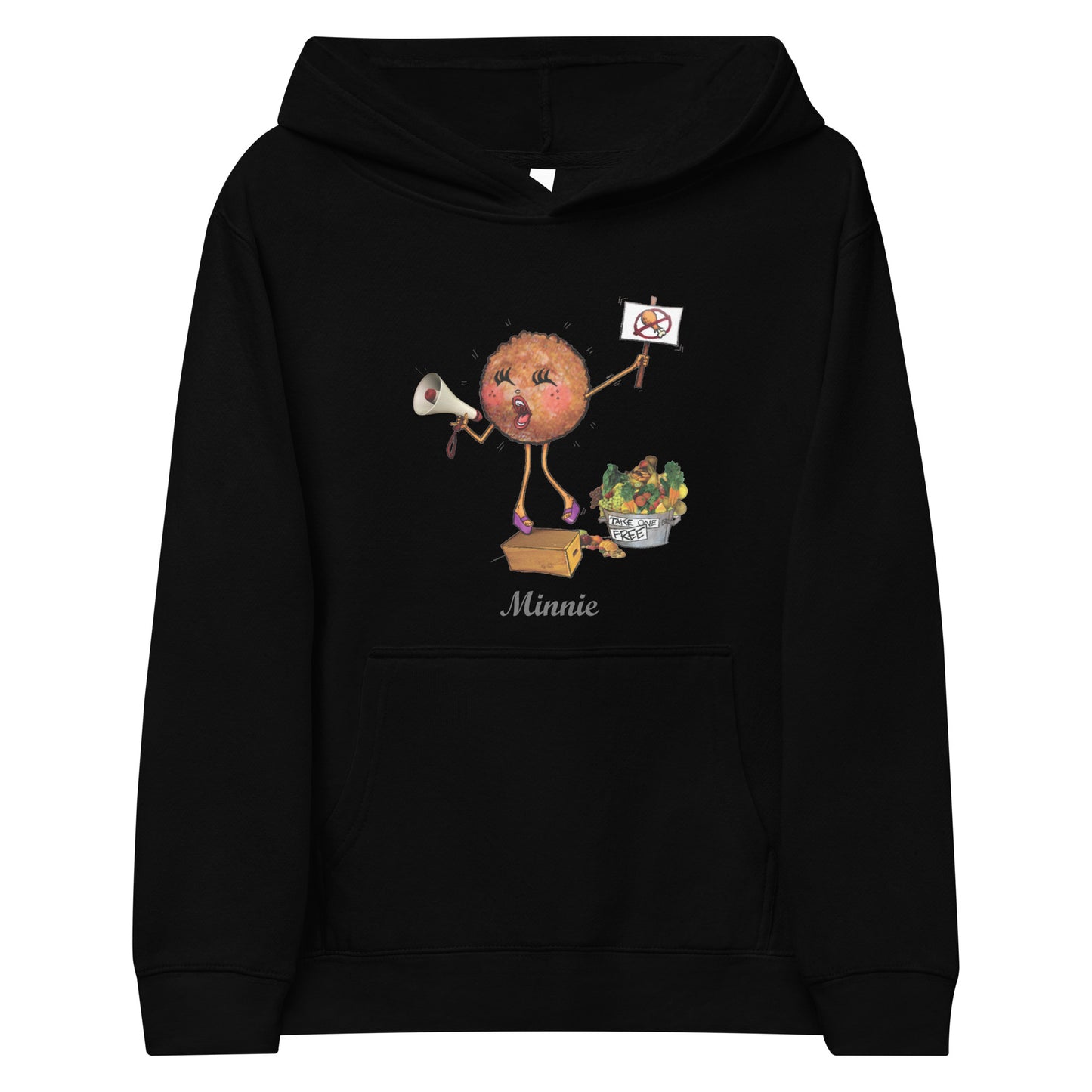Minnie the Meat Ball Kids Unisex  Hoodie