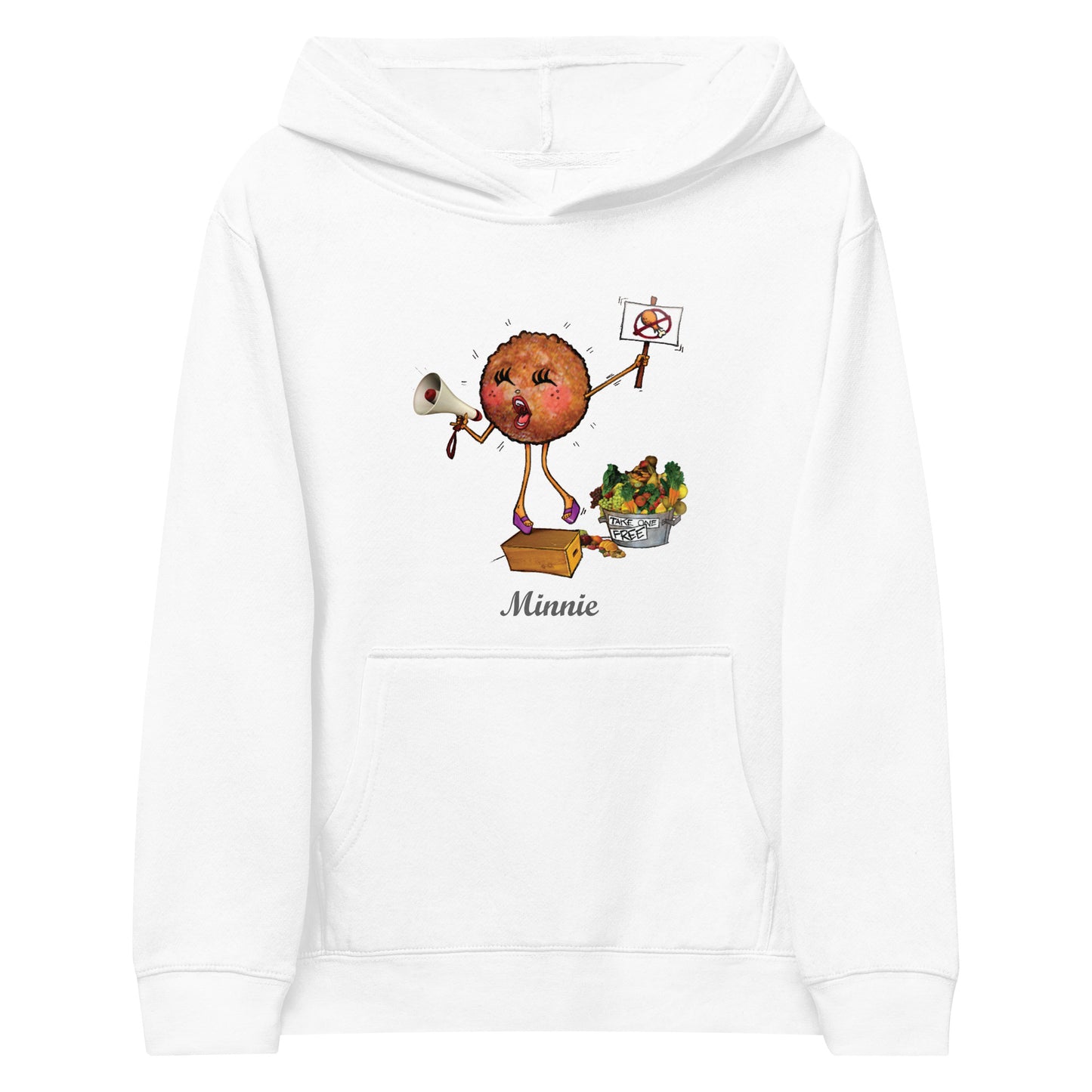Minnie the Meatball Kids Fleece Hoodie