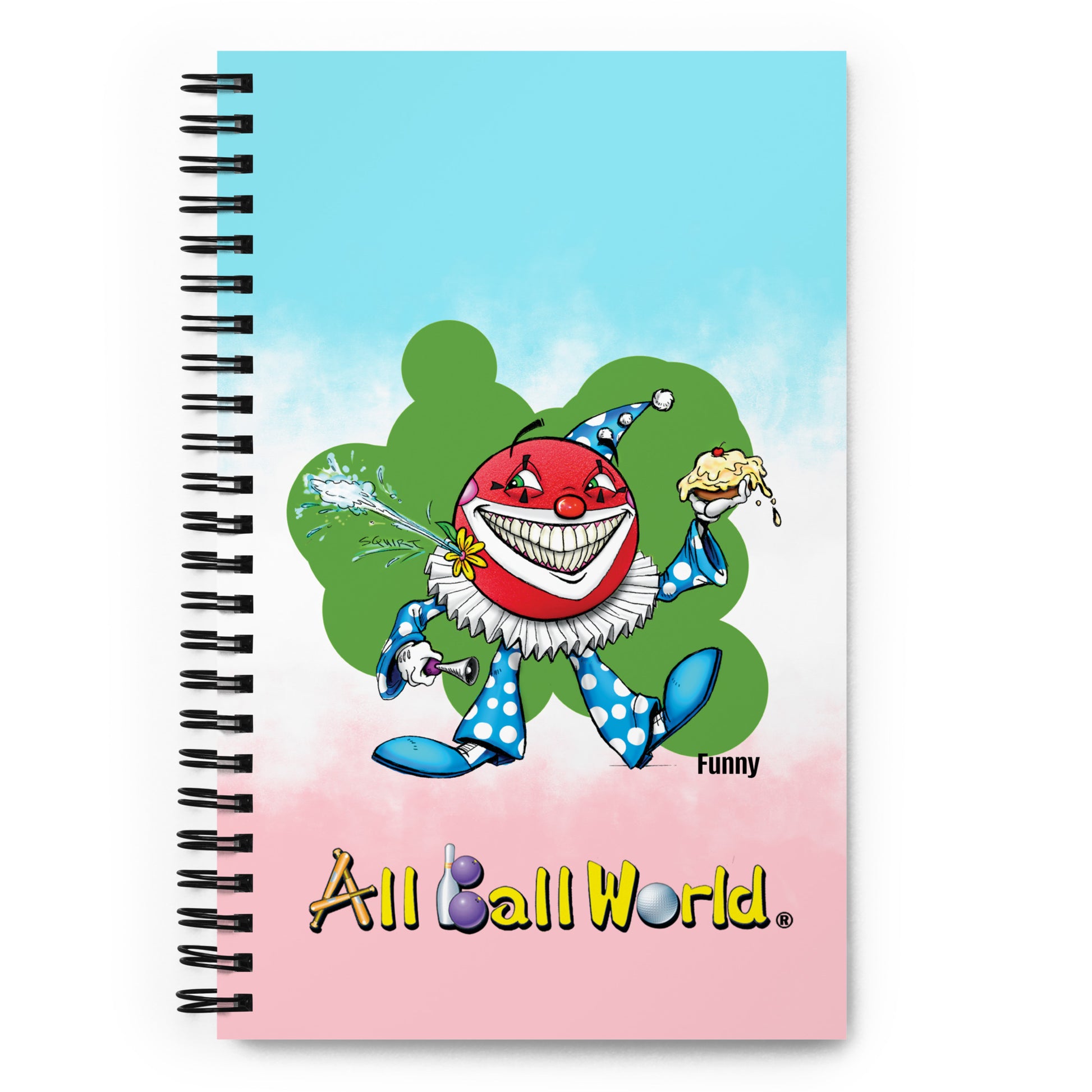 All Ball World spiral notebook